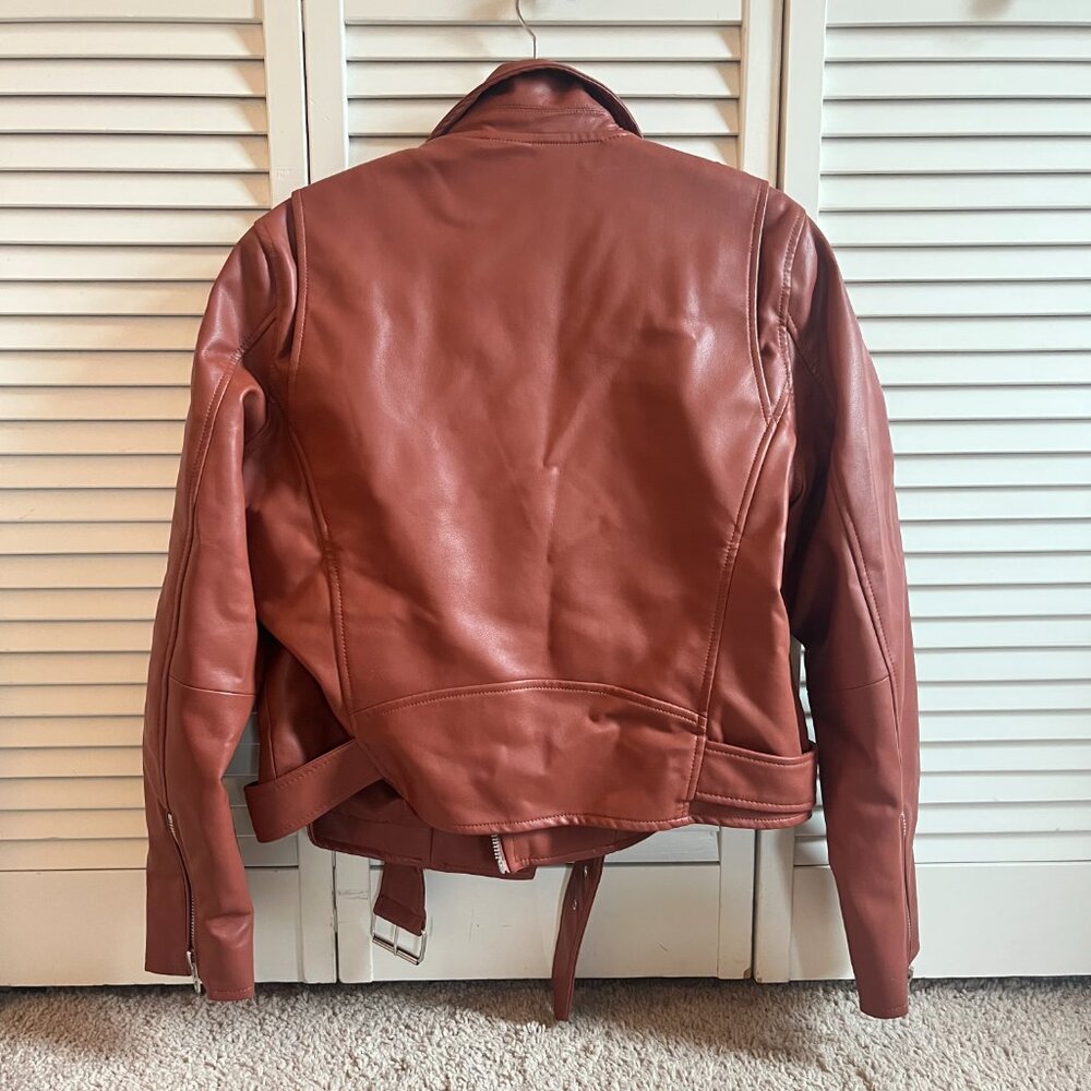 BlankNYC Rust Colored Leather Moto Jacket - Picture 2 of 5